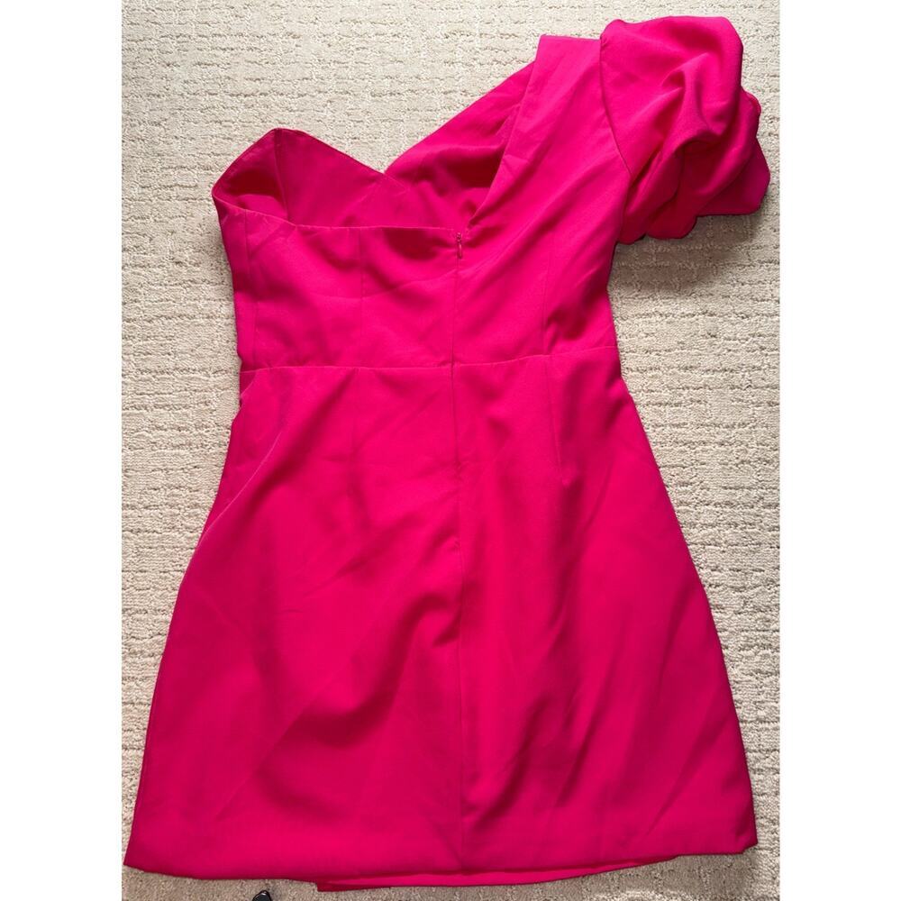 DO+BE Women's Hot Pink One Shoulder Ruffle Cocktail Party Dress‎ Size M - Picture 2 of 7
